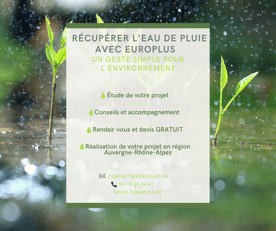 Récupération d'eau de pluie, cuve eau de pluie, rhône-alpes